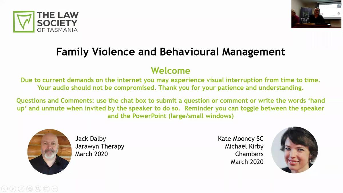 Family Violence and Behavioural Management