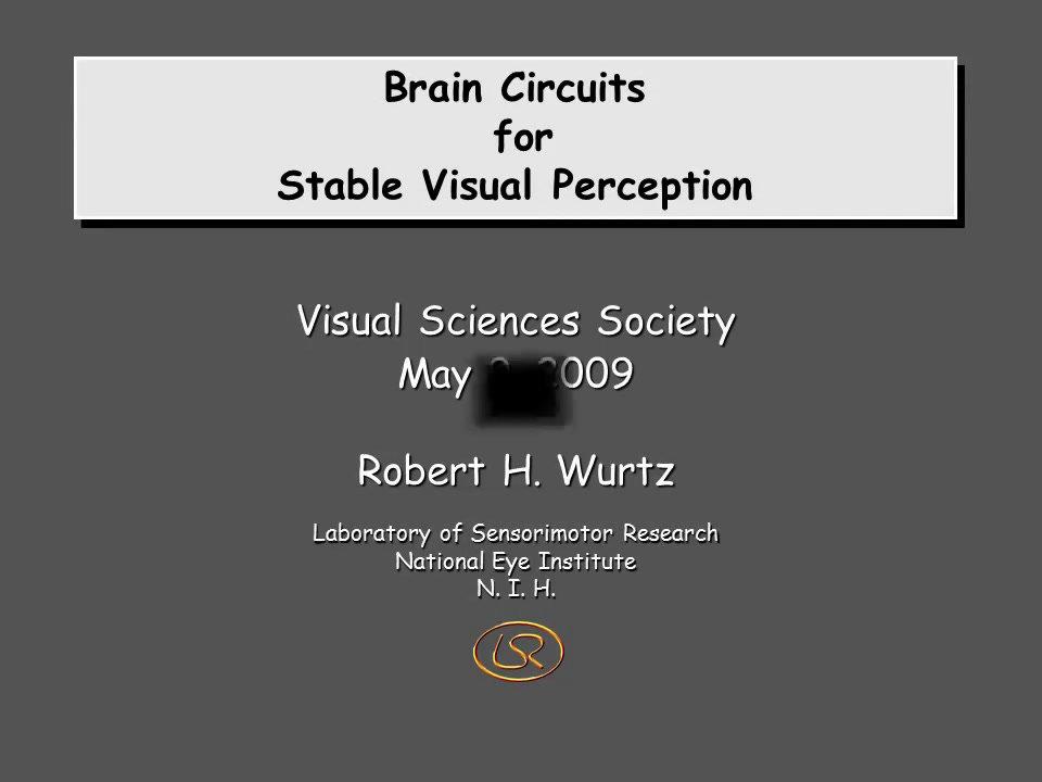 Robert H. Wurtz &quot;Brain Circuits for Stable Visual Perception&quot;