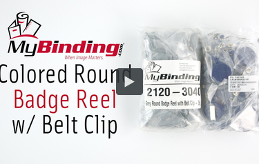 MB Round Badge Reel with belt Clip - 25pk