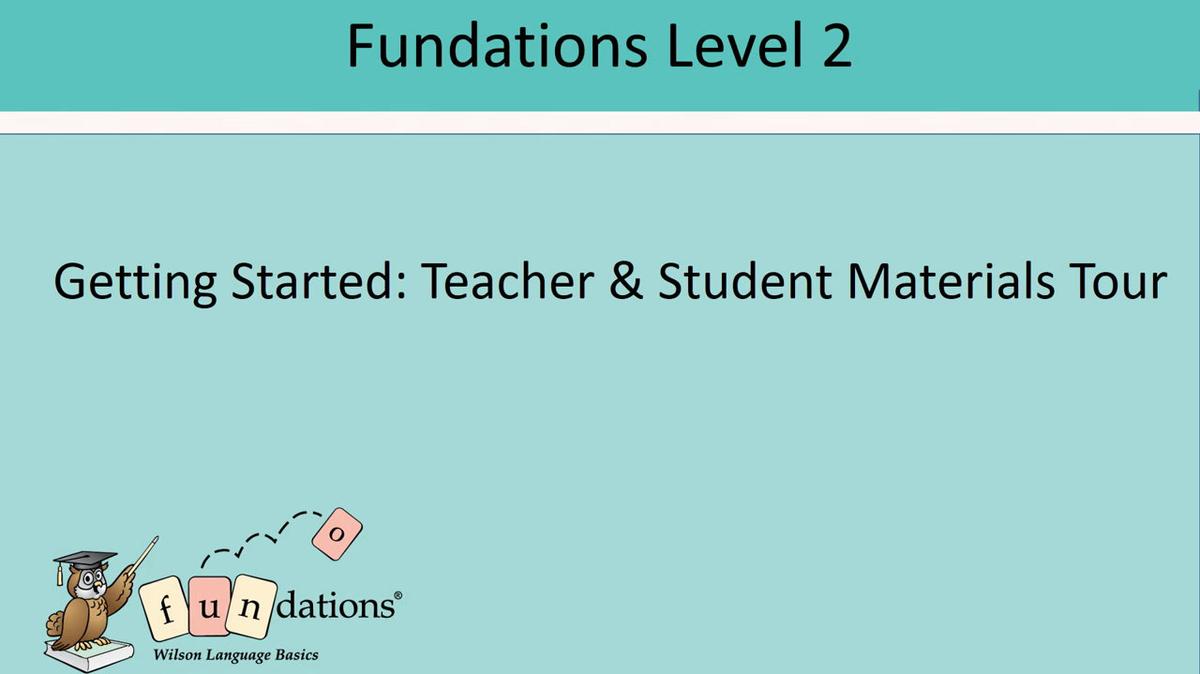 Fundations Level 2 Materials Tour