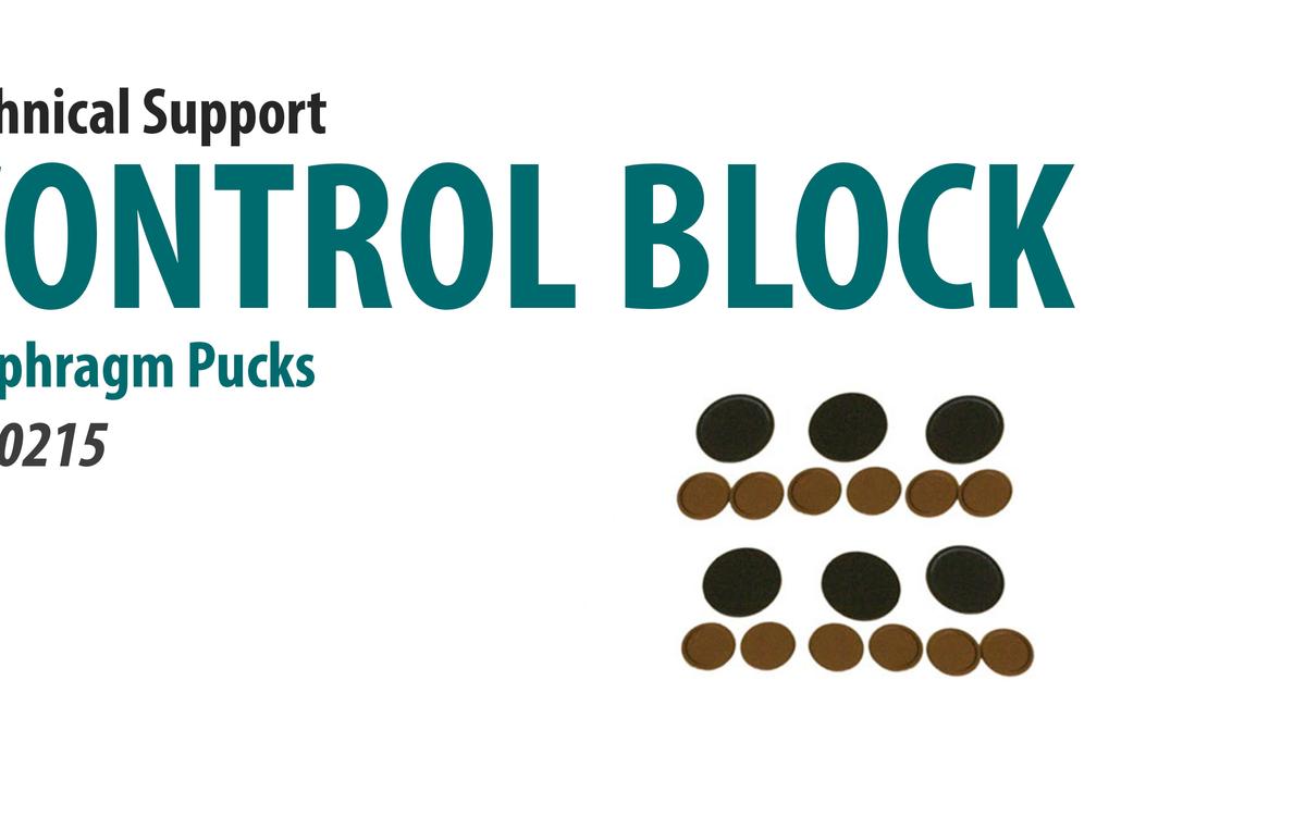 Replace the Control Block Diaphragm Pucks [66-4007]