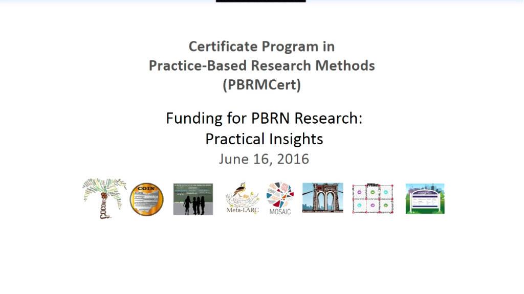 Funding for PBRN Research Practical Insights