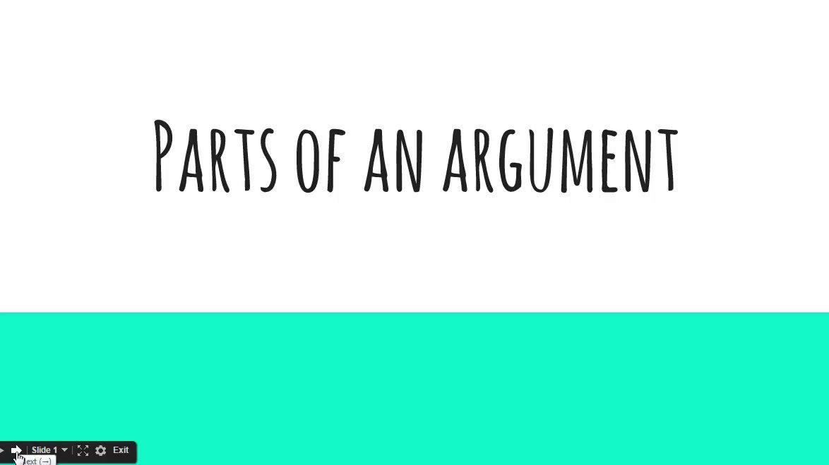 Parts of an Argument