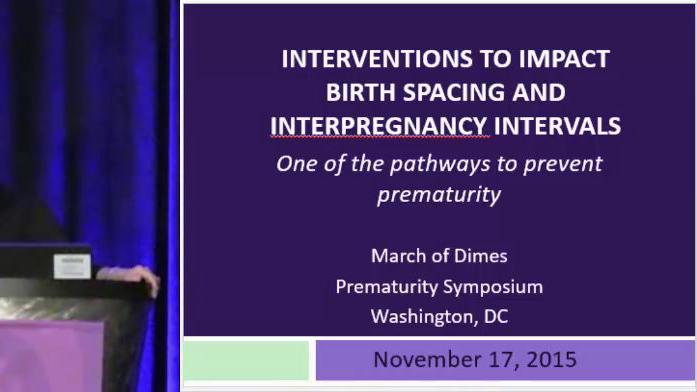 Interventions to Prevent Prematurity Birth Spacing and Interconception Care