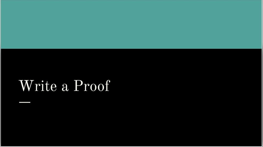 Write a Proof.mp4