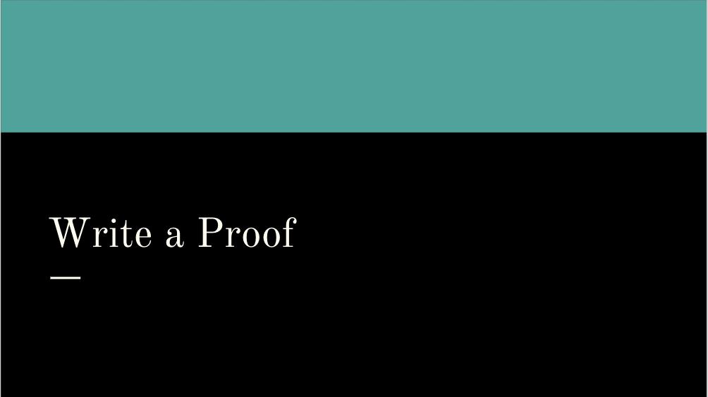 Write a Proof.mp4
