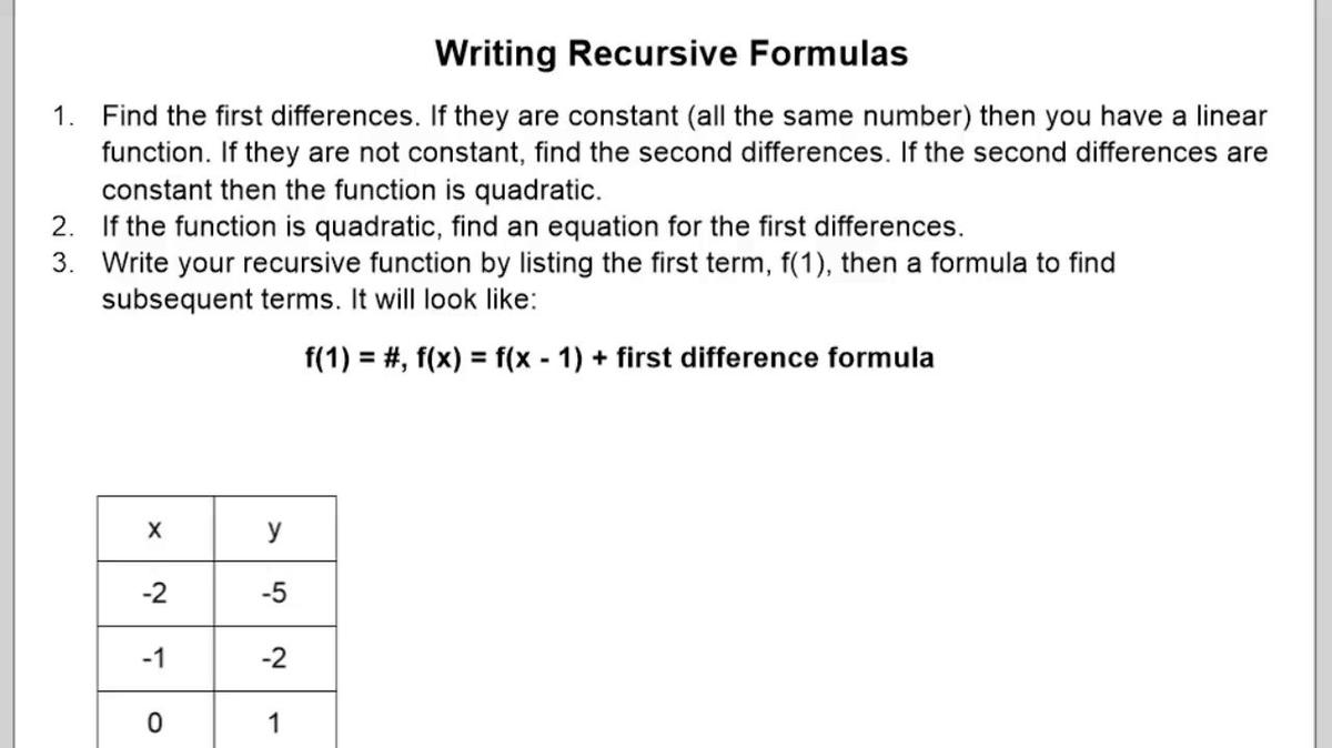 Writing Recursive Formulas.mp4