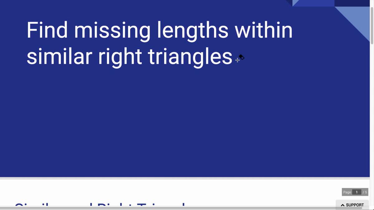 Missing Lengths in Similar Rt Triangles.mp4