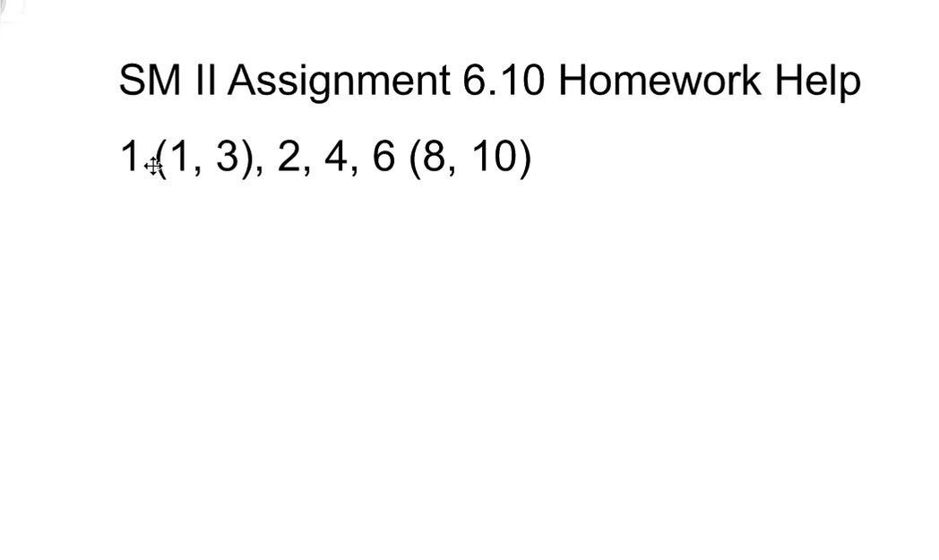 SM II Assignment 6.10 Homework Help video.mp4