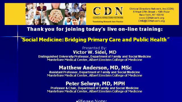Social Medicine - the Interface between Public Health and Primary Care