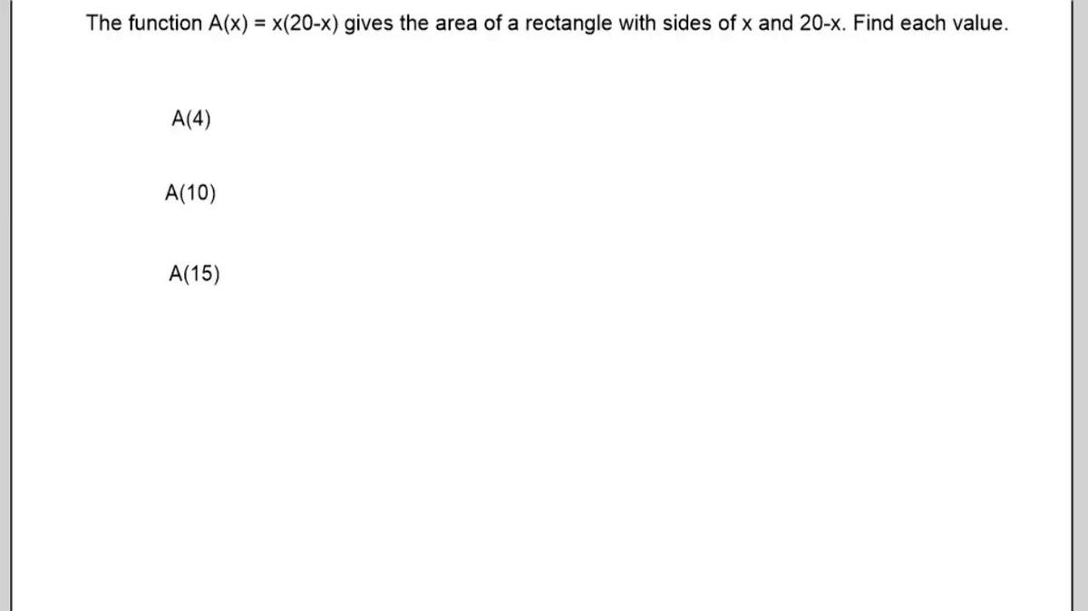 Finding Area of a Rectangle Given the Function.mp4