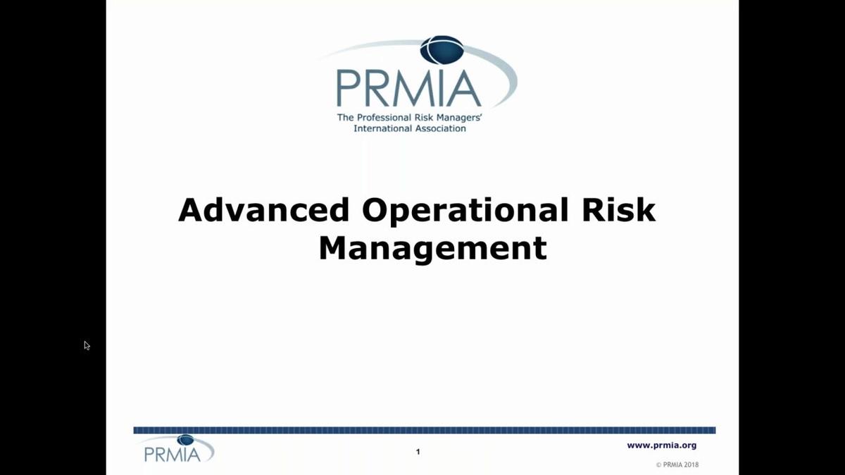 Advanced Operational Risk Management -  _ Information Security