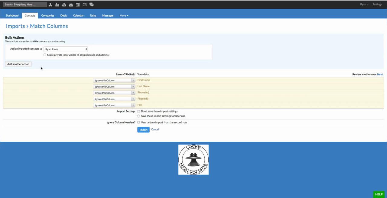Import CSV - Bulk Actions