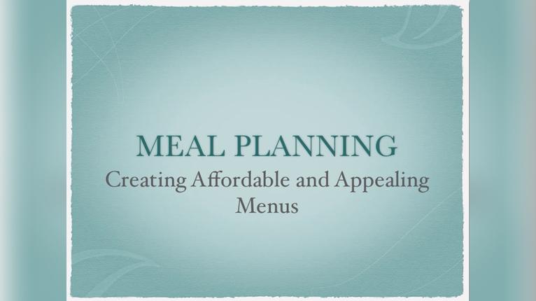 Nutrition Training - 19 - Meal Planning (2/3)