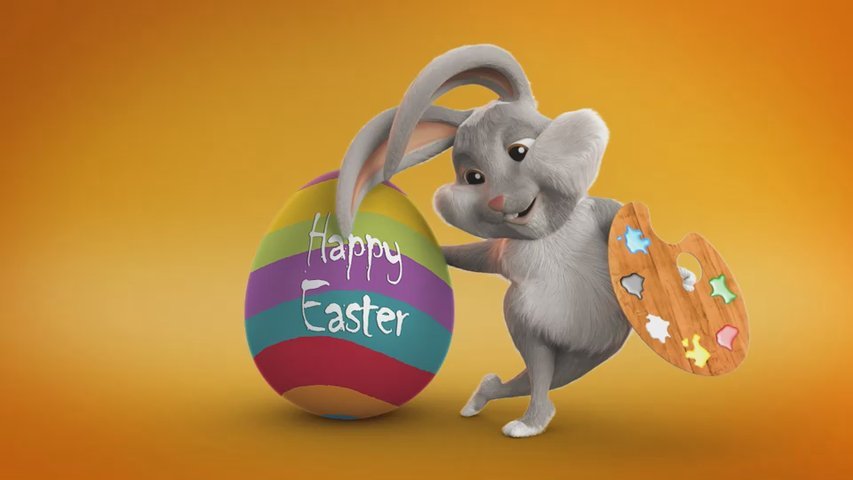 Make funny Easter Bunny Greeting Video