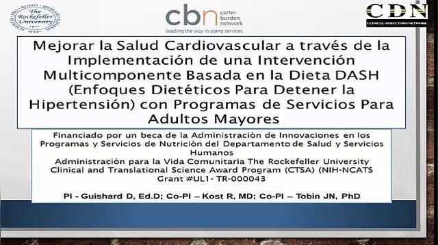 Versión en Español: Mejora la Salud Cardiovascular a través de la Implementación de una Intervención Multicomponente Basada en la Dieta DASH