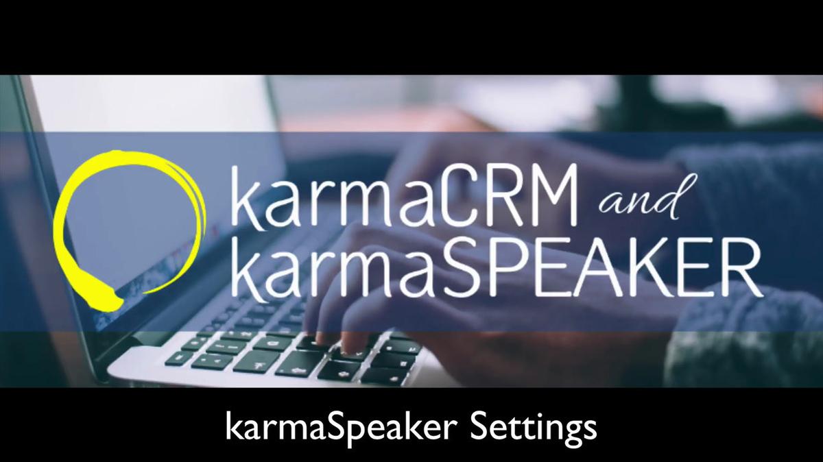 Overview of the "Settings" Section in karmaSpeaker