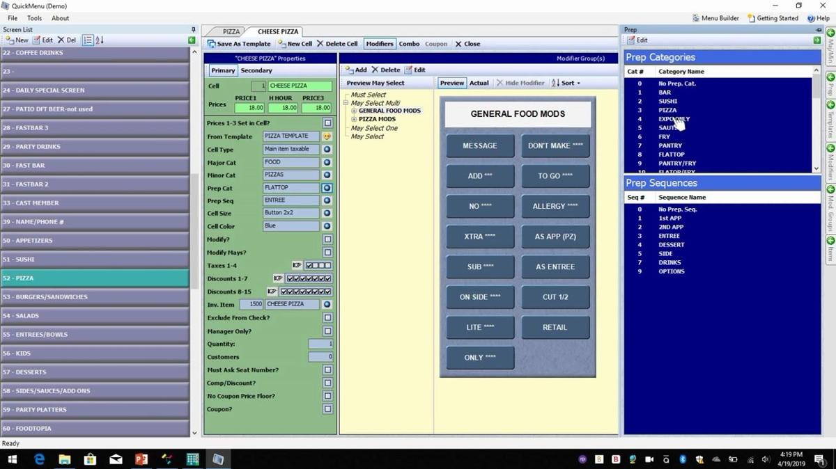 How to Change Where a Menu Item Prints