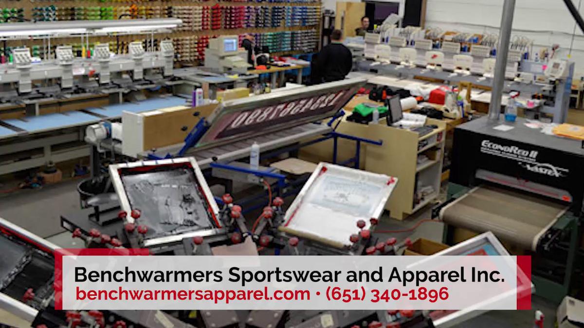 Embroidery in Maplewood MN, Benchwarmers Sportswear and Apparel Inc.