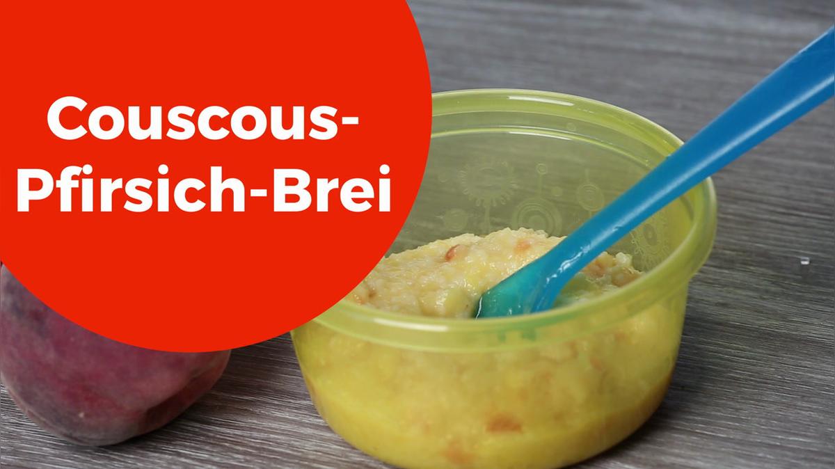 Couscous-Pfirsich-Brei