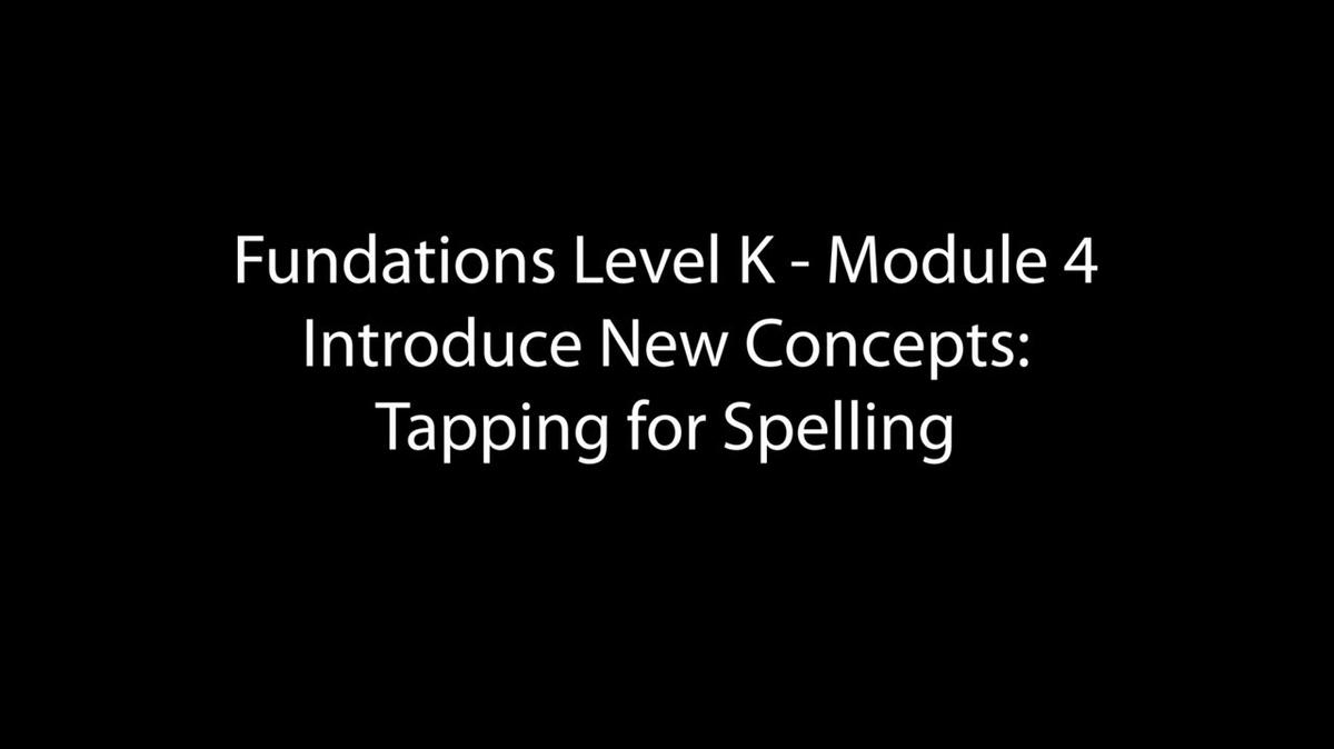 Fundations Level K Unit 3