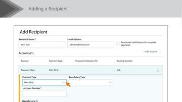 Recipients (Domestic Wire Only)