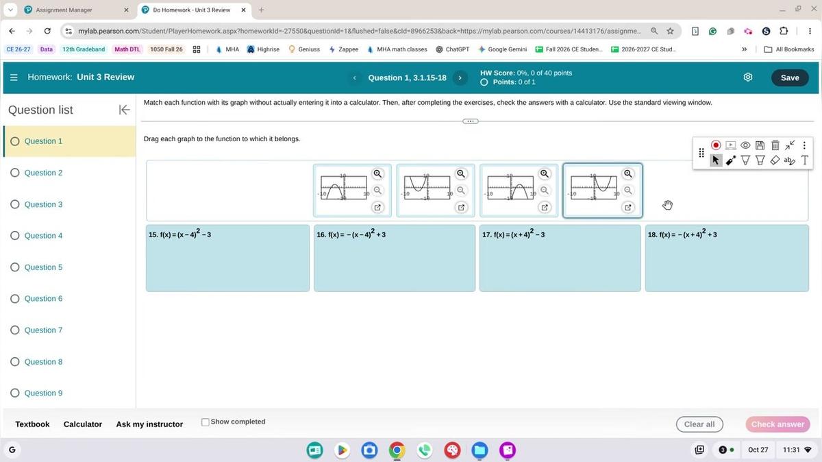 Math 1050 Review 3 #1