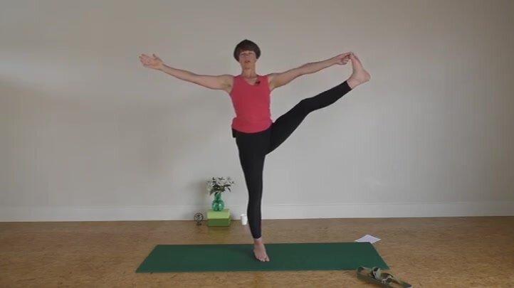Trikonasana and hand to big toe