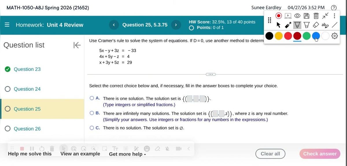 Math 1050 Unit 4 Review #25