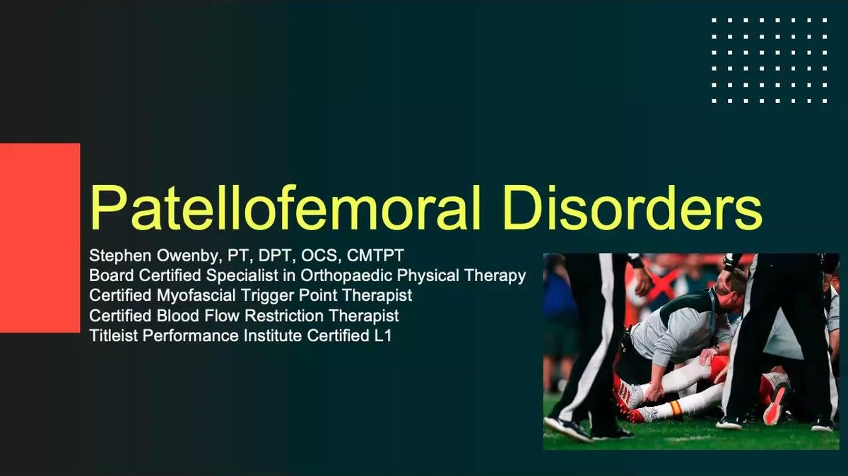 Patellofemoral Disorders
