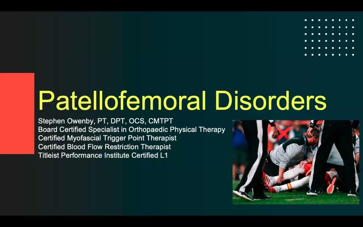 Patellofemoral Disorders