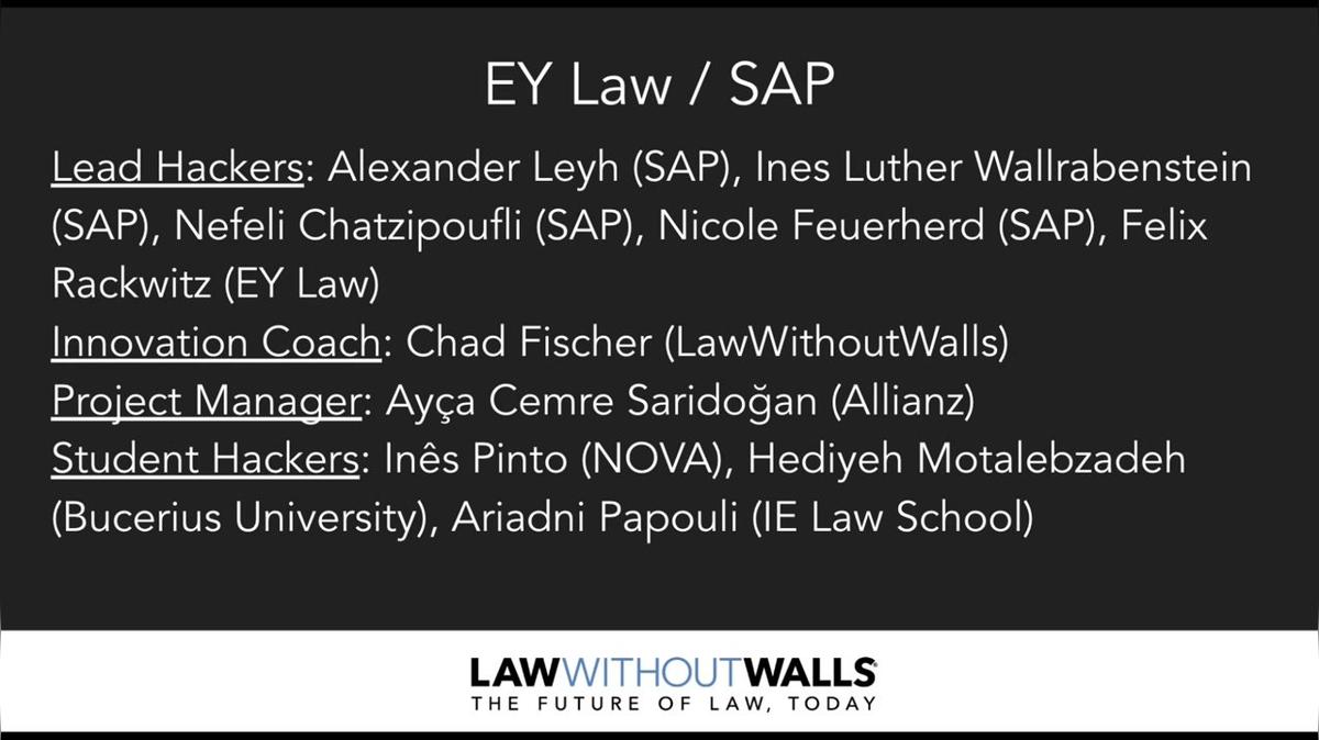 EY Law/SAP Final Ignite