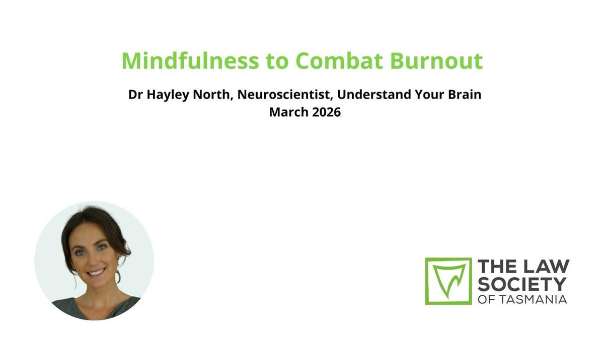 Dr Hayley North - Mindfulness to Combat Burnout