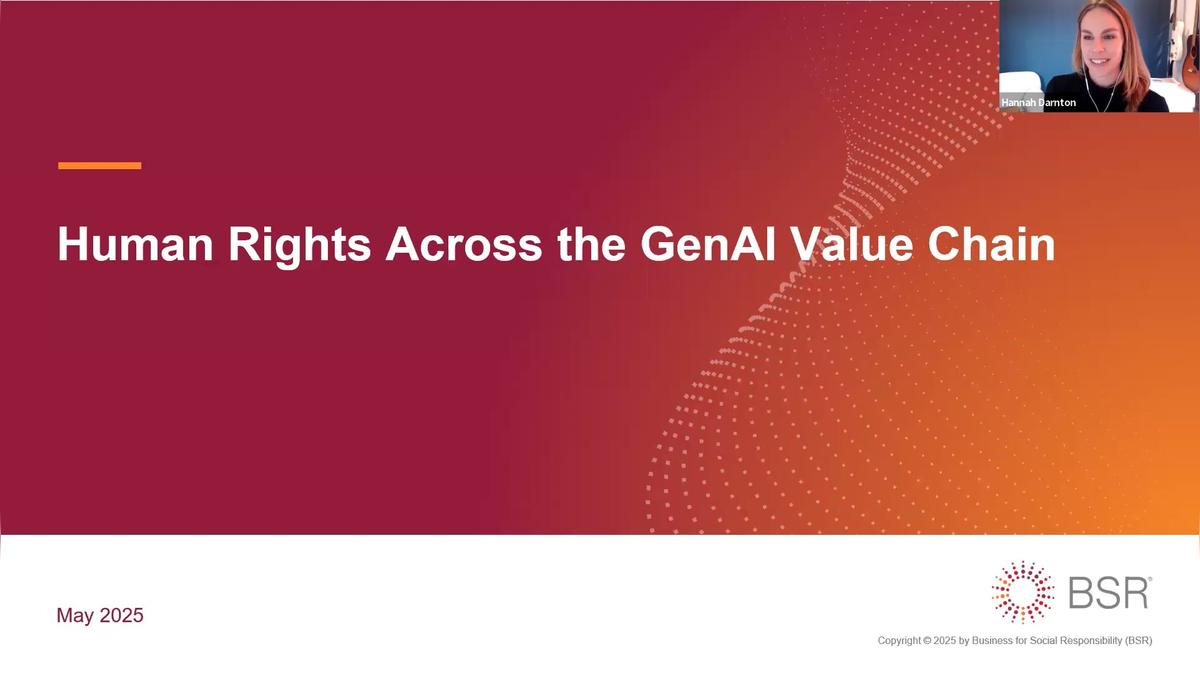 Human Rights Risks and Responsibilities Across the Generative AI Value Chain (APAC)
