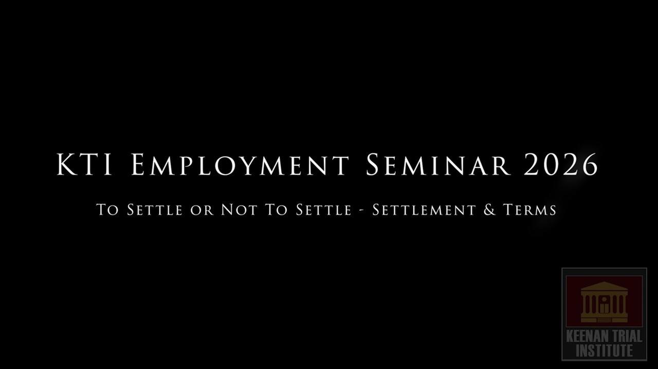 To Settle or Not To Settle - Settlement &amp; Terms