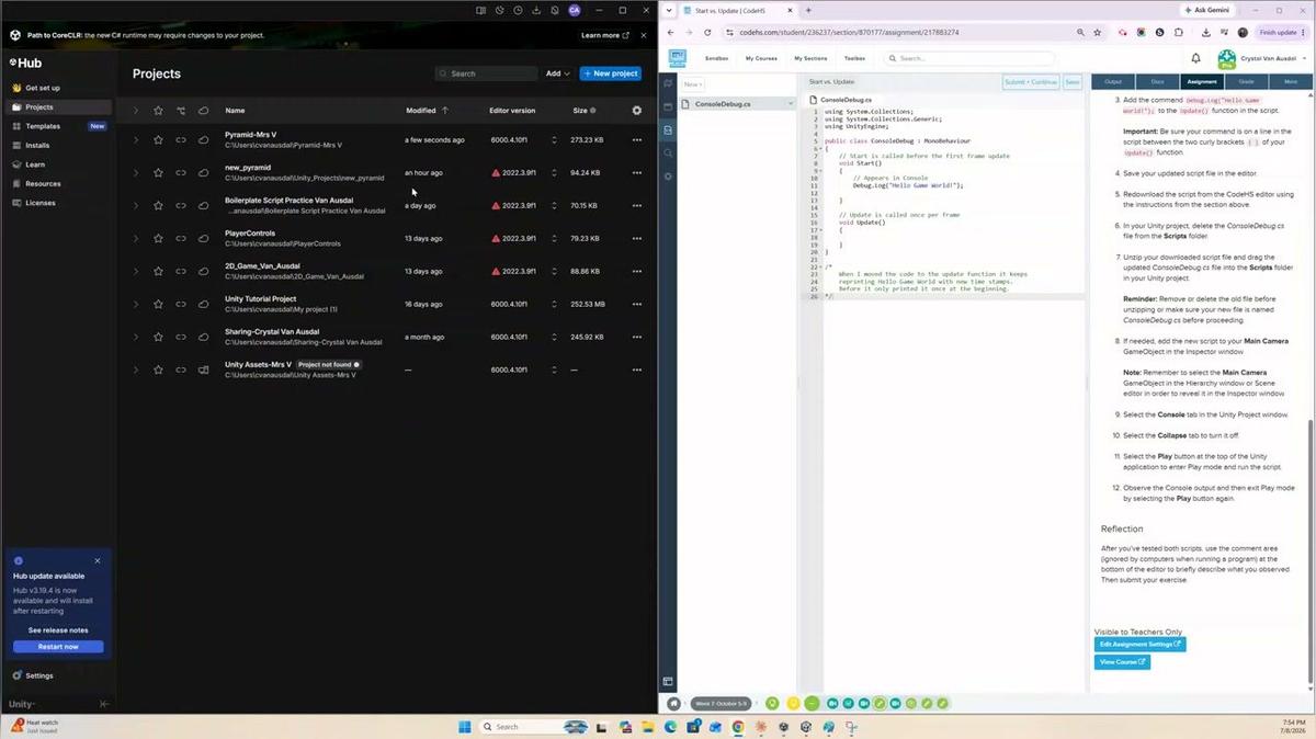 Creating a Project and Adding a Notepad++ Script and Attaching it to an Object