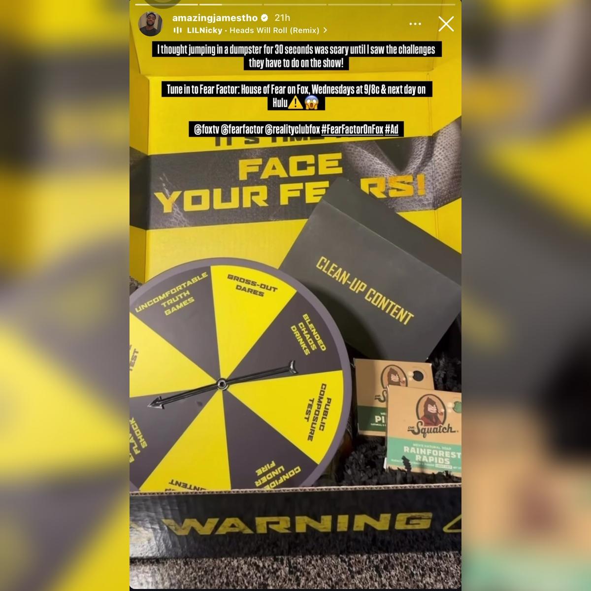 James T. - Fear Factor - IG Story