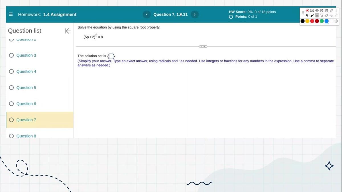 Math 1050 1.4 #7