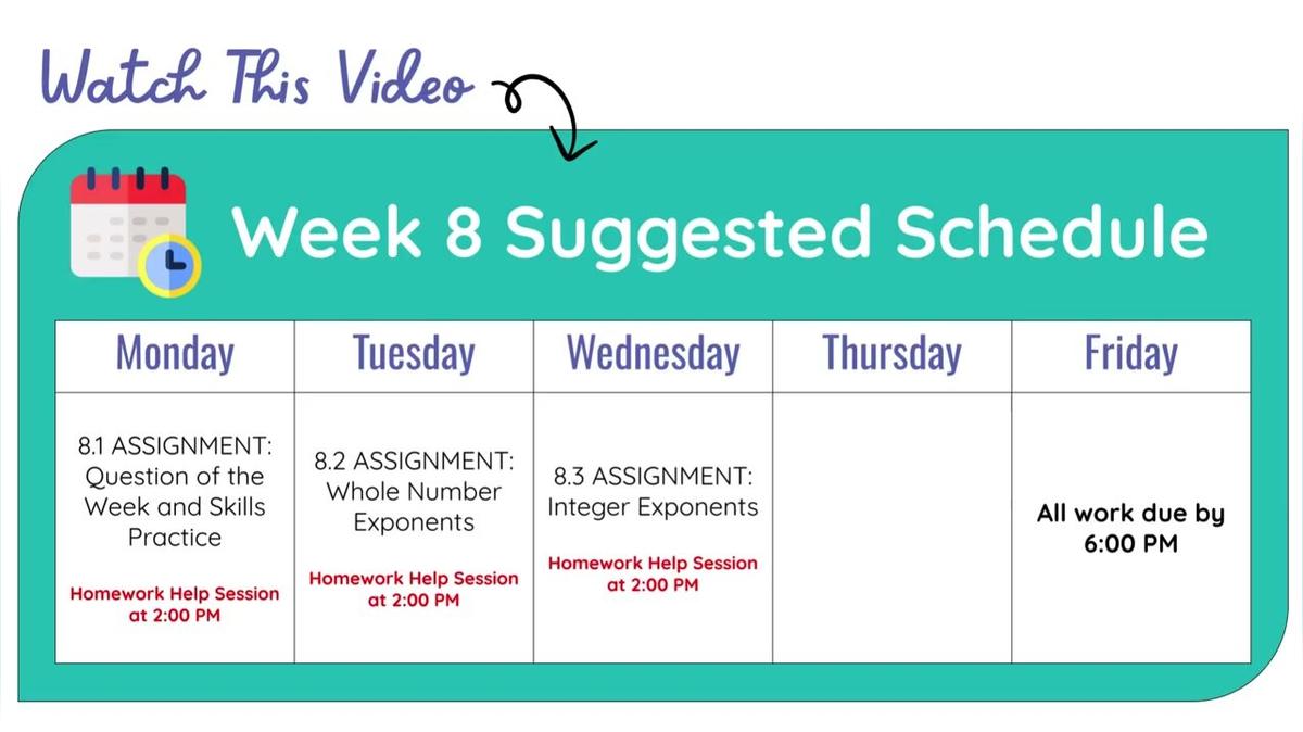 Q2 W8 SMR - Weekly Video