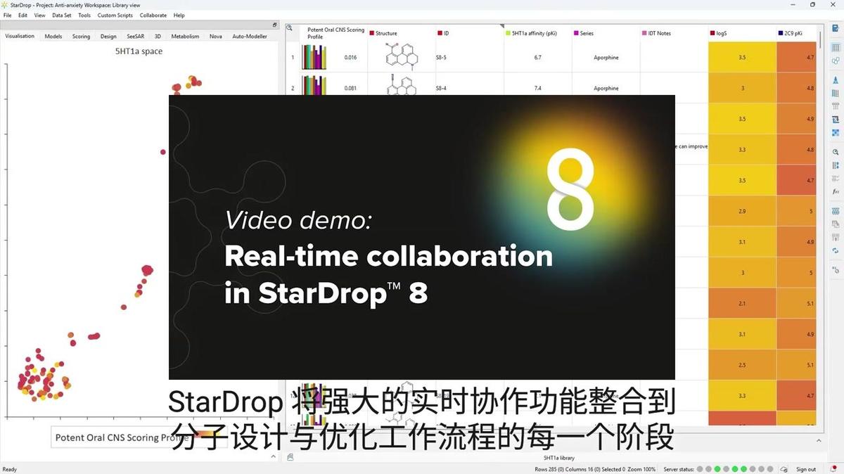 Video demo - Real-time collaboration in StarDrop 8 (Simplified Chinese subtitles)