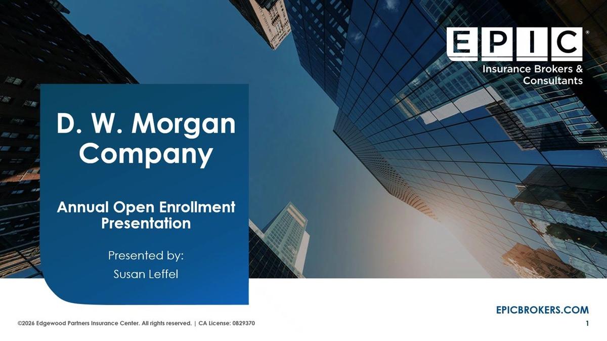 D.W Morgan 2026 Open Enrollment