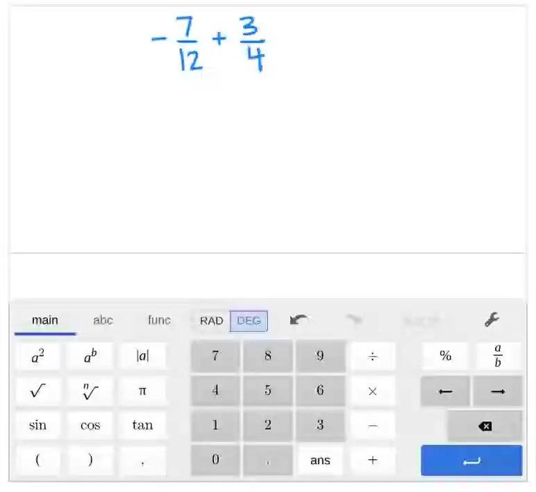 Operations with Fractions using the Desmos Scientific Calculator