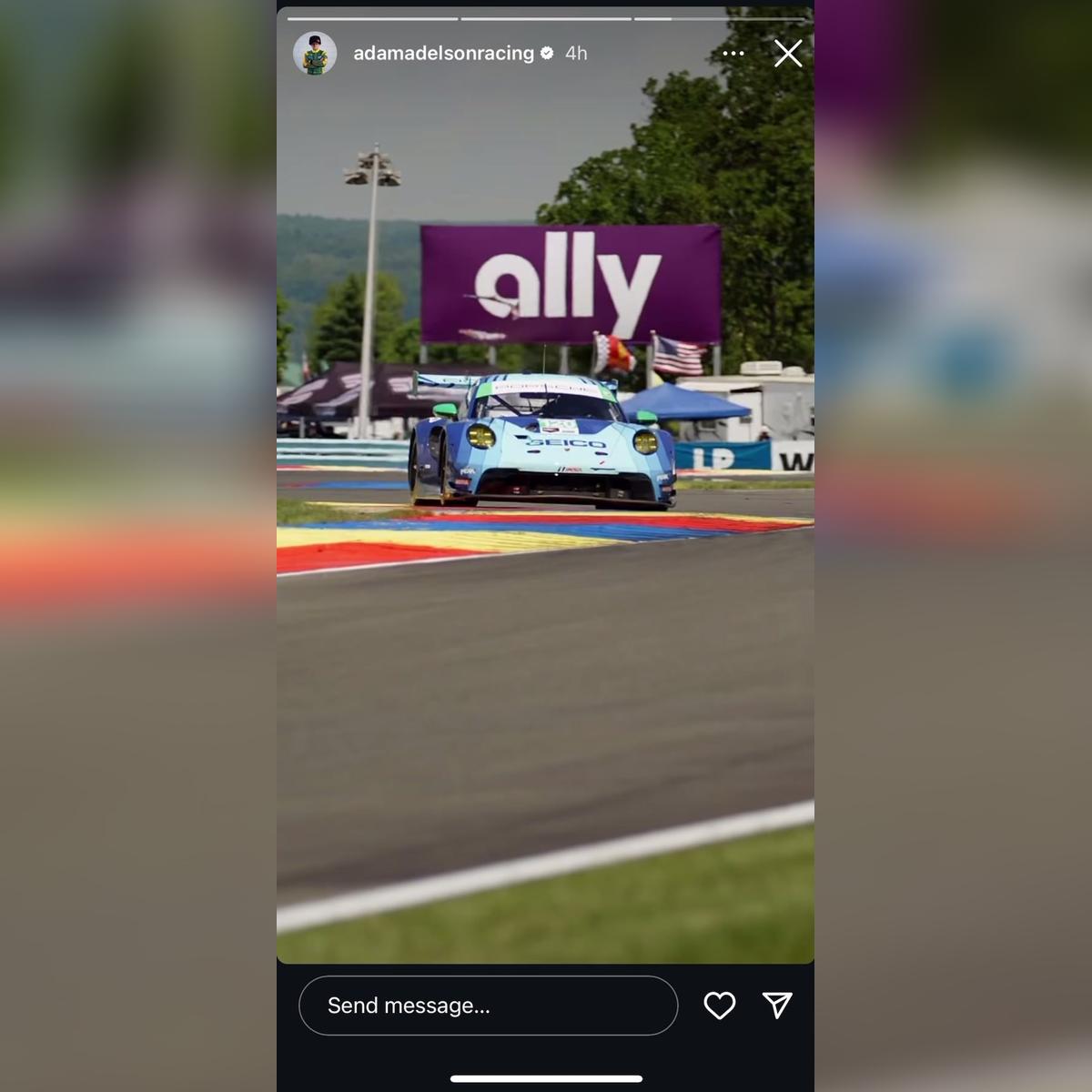 Peak adamadelsonracing IG Story 2