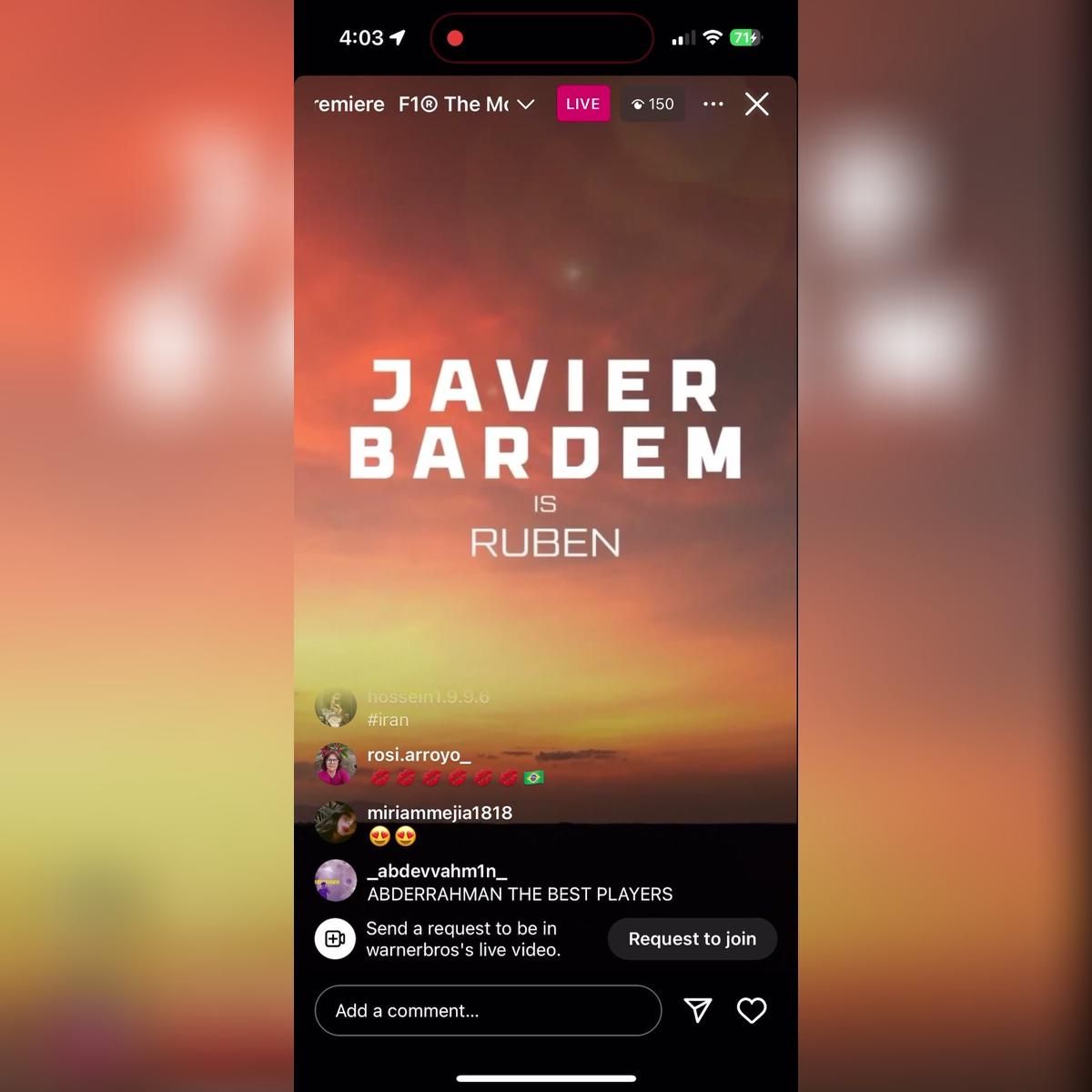 F1 The Movie World Premiere Interview Livestream 2