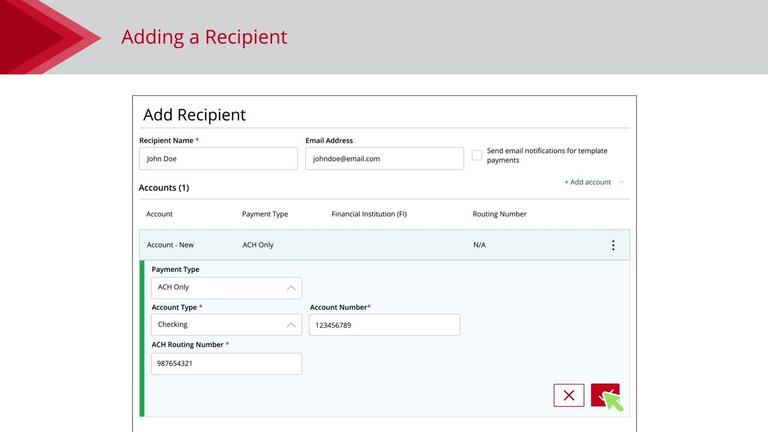 Recipients (ACH Only)
