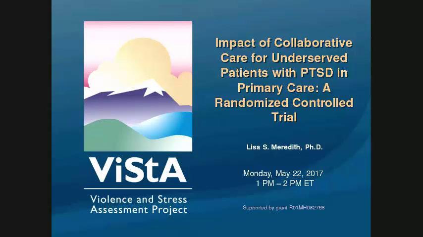 Impact of Collaborative Care for Underserved Patients with PTSD in Primary Care A Randomized Controlled Trial
