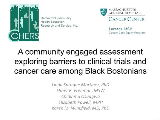A Multi-Level Community Engaged Study Exploring Barriers to Clinical Trials and Cancer Care Among Black Bostonians