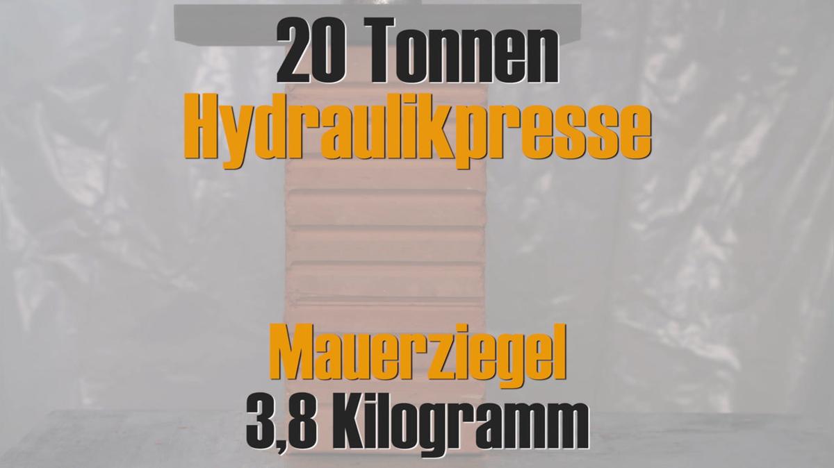 Hydraulikpresse vs. Mauerziegel
