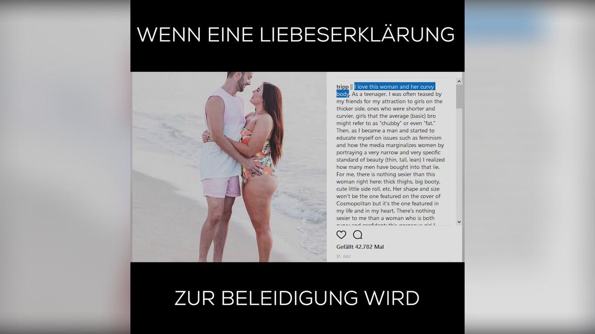 Dieser Mann macht seiner Freundin eine Liebeserklärung und das Netz hasst ihn dafür 1:1