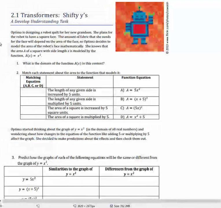 Unit 2 Lesson 1 Transforming Quadratic Equations Launch.mp4